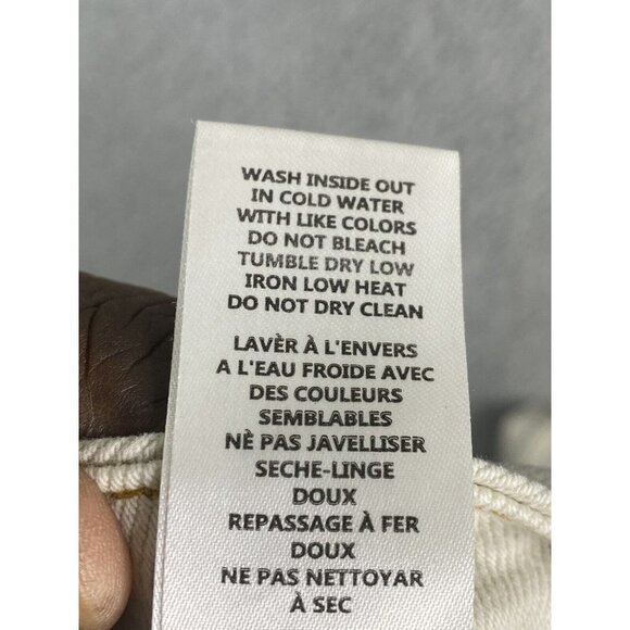 GOOD AMERICAN Woman's Good '90s Cream Icon Straight Leg Jeans Size 16 - Picture 7 of 9